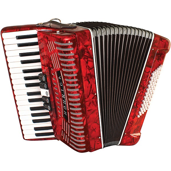 Open Box Hohner Hohnica 1305 Beginner 72 Bass Accordion Level 2 Red 194744918179