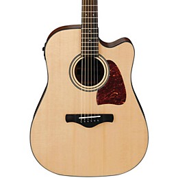 Ibanez AW400C Artwood Solid Top Dreadnought Acoustic-Electric Guitar Natural