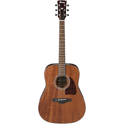 Ibanez Aw54opn Artwood Solid Top Dreadnought Acoustic Guitar Open Pore Natural for sale