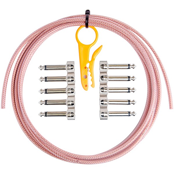 Lava Mini ELC Cable and Right Angle Solder-Free Connectors (5 Pairs) with Wire Stripper Clear