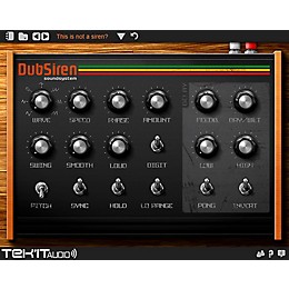 Tek'it Audio DubSiren Virtual Synthesizer Plig-in Software Download