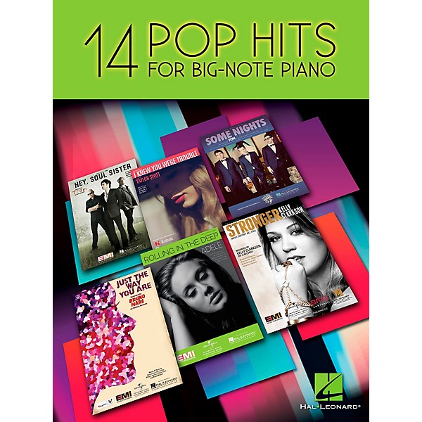 Hal Leonard 14 Pop Hits For Big Note Piano