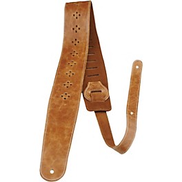 Perri's 2.5" Distressed Leath... Perri's 2.5" Distressed Leather Guitar Strap with Perforated Vents and Soft Leather Back Tan