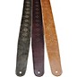 Perri's 2.5" Distressed Leather Guitar Strap with Perforated Vents and Soft Leather Back Tan