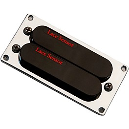 Lace Sensor Red-Red Dually T-Plus Humbucker Guitar Pickup Black Bridge