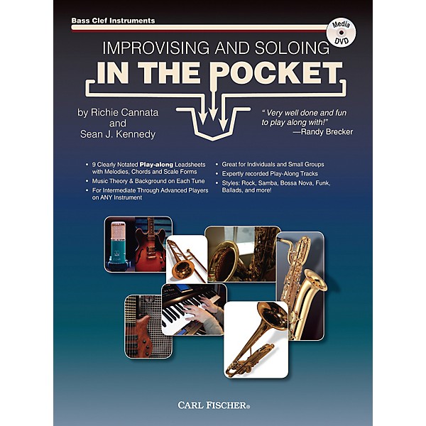 Carl Fischer Improvising And Soloing In the Pocket (For Bass Clef Instruments) - Book/CD