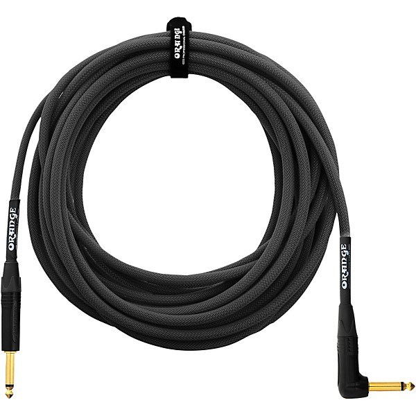 Orange Amplifiers 1/4 Inch Right Angle Instrument Cable Black 30 ft.