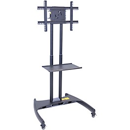 H. Wilson Luxor Adjustable Flat Panel Cart with Shelf