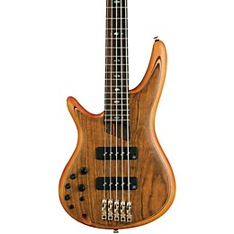Open Box Ibanez SR1205E Left-Handed Premium 5-String Electric Bass Level 1 Flat Natural Rosewood fretboard