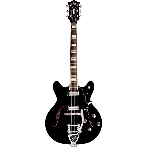 Guild Starfire V Semi-Hollow Electric Guitar With Guild Vibrato Tailpiece Black