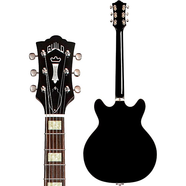 Guild Starfire V Semi-Hollow Electric Guitar With Guild Vibrato Tailpiece Black