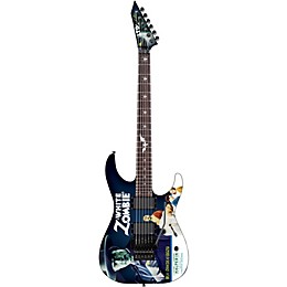 Open Box ESP LTD Kirk Hammett Signature White Zombie Electric Guitar Level 2 Graphic 888366071687