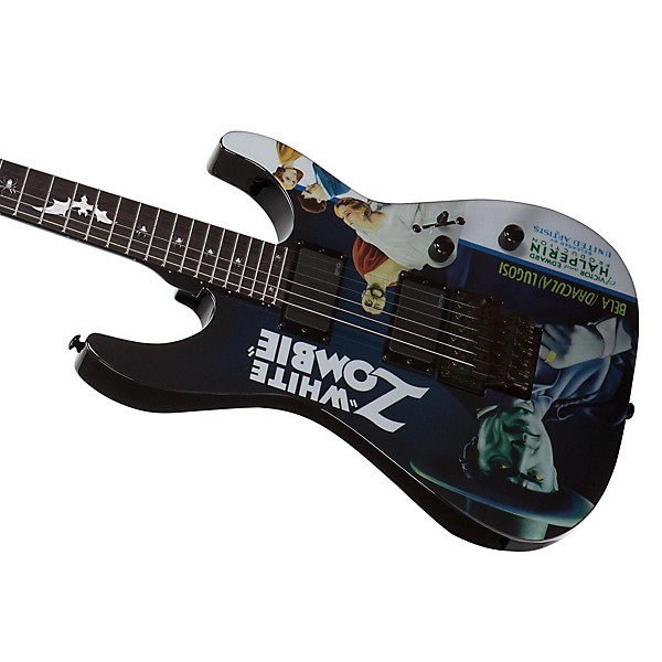 Open Box ESP LTD Kirk Hammett Signature White Zombie Electric Guitar Level 2 Graphic 197881117887