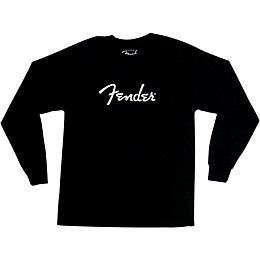 Fender Spaghetti Logo Long Sleeve Shirt Black Large