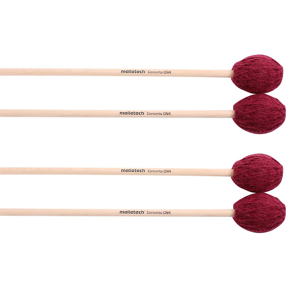 UPC 810160020103 product image for Malletech Concerto Marimba Mallets Set Of 4 (2 Matched Pairs) Maroon | upcitemdb.com