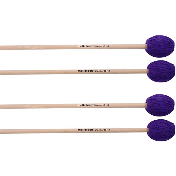 Malletech Chamber Marimba Mallets Set of 4 (2 Matched Pairs) Medium Hard