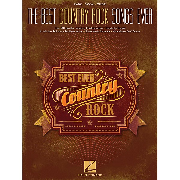 Hal Leonard Best Country Rock Songs Ever Piano/Vocal/Guitar (PVG)