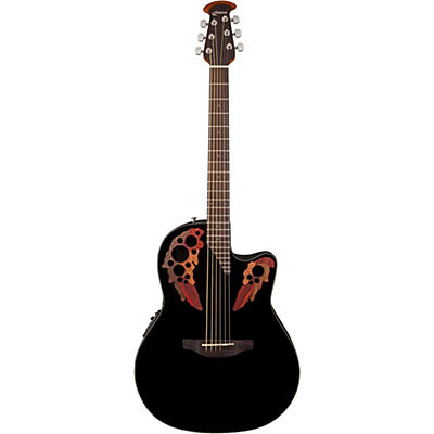 Ovation Celebrity Elite Acoustic-Electric Guitar Black for sale