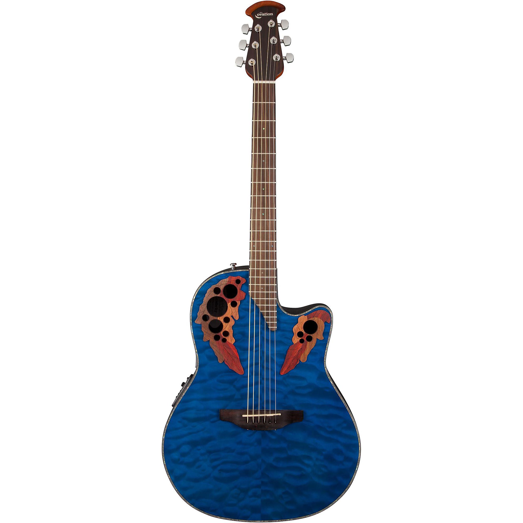 Ovation Quilted Maple Trans Blue | Guitar Center