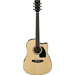 Open Box Ibanez PF15ECENT Performance Dreadnought Acoustic-Electric Guitar Level 2 Natural 888365998060