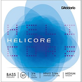 D'Addario HP610 Helicore Pizzicato 3/4 ... D'Addario HP610 Helicore Pizzicato 3/4 Size Double Bass String Set 3/4 Size Medium