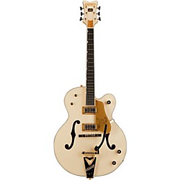 Open Box Gretsch Guitars G6136T-LTV White Falcon Lacquer Finish TV Jones Pickups Level 1 White