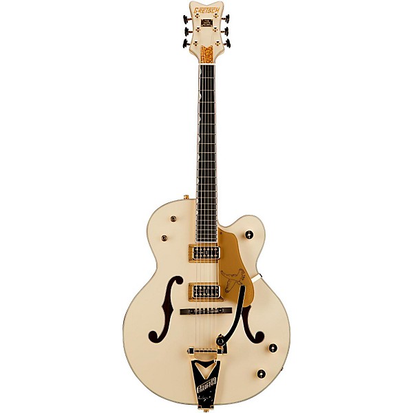 Open Box Gretsch Guitars G6136T-LTV White Falcon Lacquer Finish TV Jones Pickups Level 1 White