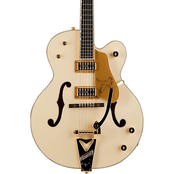 Open Box Gretsch Guitars G6136T-LTV White Falcon Lacquer Finish TV Jones Pickups Level 1 White