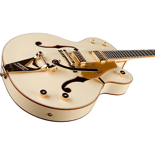 Open Box Gretsch Guitars G6136T-LTV White Falcon Lacquer Finish TV Jones Pickups Level 1 White