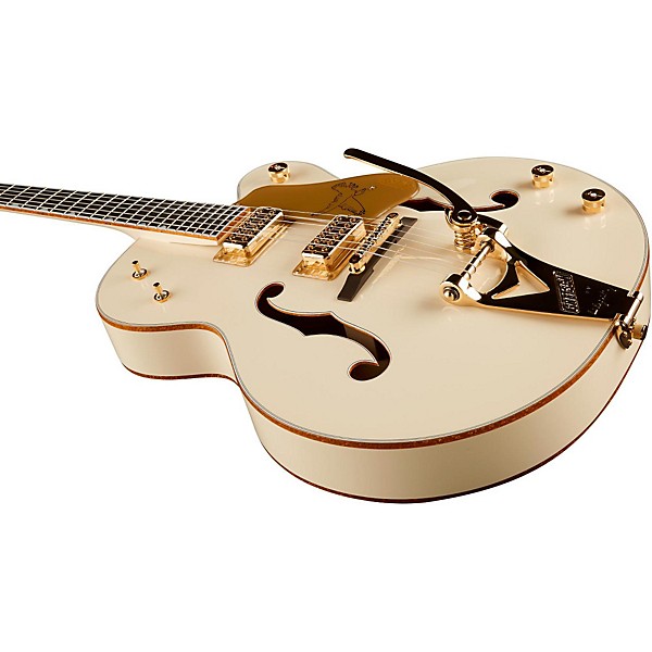 Open Box Gretsch Guitars G6136T-LTV White Falcon Lacquer Finish TV Jones Pickups Level 1 White