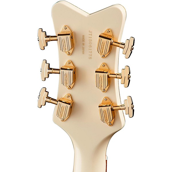 Open Box Gretsch Guitars G6136T-LTV White Falcon Lacquer Finish TV Jones Pickups Level 1 White