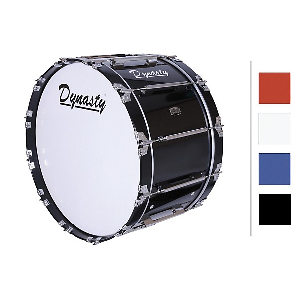 Dynasty Marching Bass Drum 26" White 26x14"