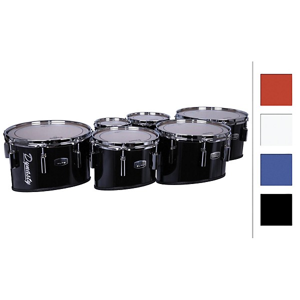 Dynasty Marching Tenor Drums Sextet 6/6/8/10/12/13" Red 6",6",8",10",12",13"