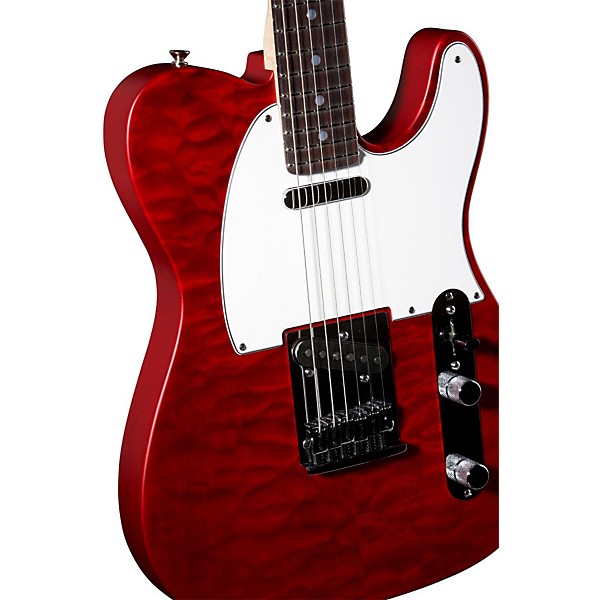 Fender Custom Shop Custom Deluxe Telecaster Electric Guitar with Rosewood Fingerboard Candy Apple Red Rosewood