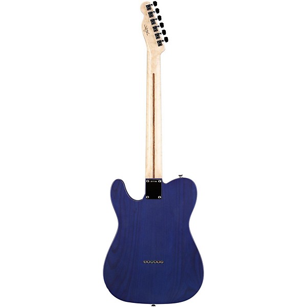 Fender Custom Shop Custom Deluxe Telecaster Electric Guitar with Maple Fingerboard Transparent Cobalt Blue Maple