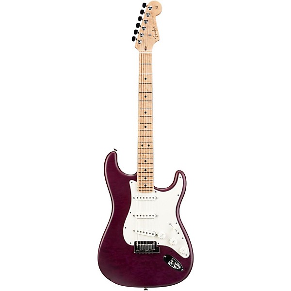Fender Custom Shop Custom Deluxe Stratocaster Electric Guitar with Maple Fingerboard Transparent Purple Maple