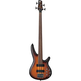 Open Box Ibanez Bass Workshop SRF700 Portamento 4-String Fretless Electric Bass Level 2 Flat Brown Burst, Rosewood Fretboard 190839734174