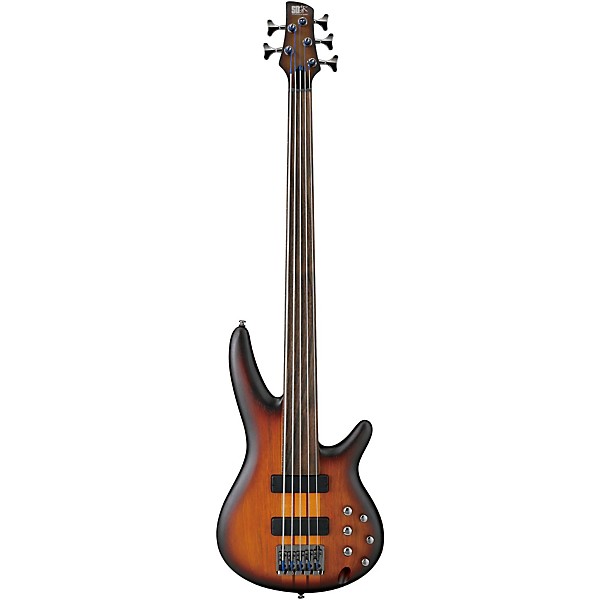Open Box Ibanez Bass Workshop SR Portamento SRF705 Fretless 5-String Electric Bass Level 2 Flat Brown Burst, Rosewood Fret...