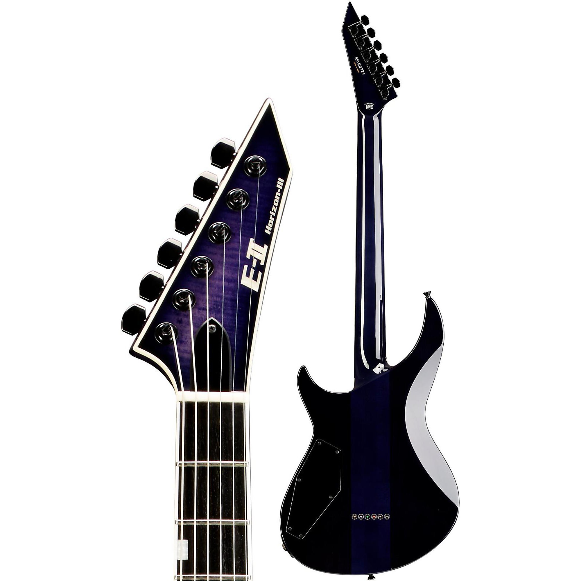 ESP E-II Horizon-III Flame Maple Electric Guitar Reindeer Blue