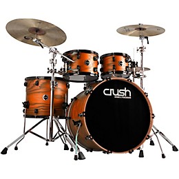 Crush Drums & Percussion Chameleon Ash 5-Piece Shell Pack with 20" Bass Satin Transparent Orange Lacquer