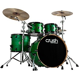 Crush Drums & Percussion Chameleon Ash 5-Piece Shell Pack with 20" Bass Satin Transparent Green Lacquer