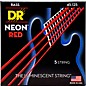 DR Strings Hi-Def NEON Red Coated Medium 5-String (45-125) Bass Guitar Strings thumbnail