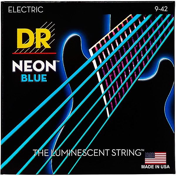 DR Strings Electric Guitar Strings, Black Beauties-Black Coated, 9-42  (BKE-9)