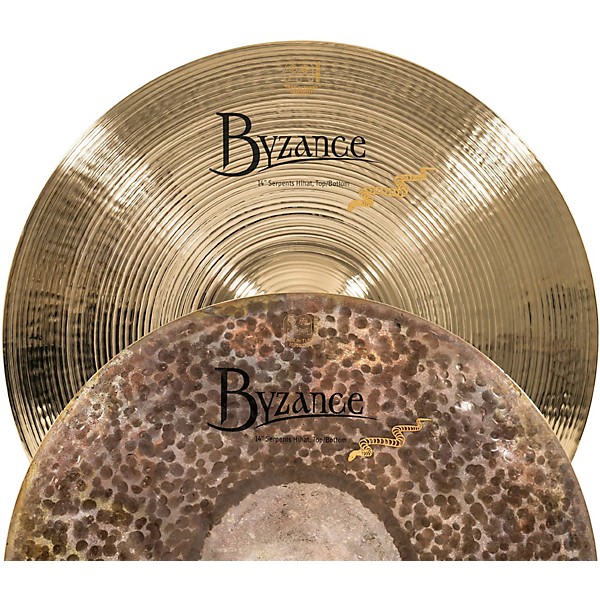 MEINL Byzance Brilliant Serpents Hi-Hat Cymbals 14 in.