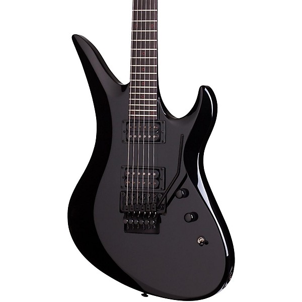 Open Box Schecter Guitar Research Blackjack A-6 Left Handed Electric Guitar with Floyd Rose Level 1 Black