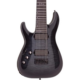Schecter Guitar Research Hellraiser Hybrid C-8 8-String Left-Handed Electric Guitar Transparent Black Burst