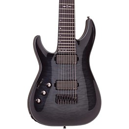 Schecter Guitar Research Hellraiser Hybrid C-8 8-String Left-Handed Electric Guitar Transparent Black Burst