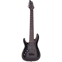 Schecter Guitar Research Hellraiser Hybrid C-8 8-String Left-Handed Electric Guitar Transparent Black Burst