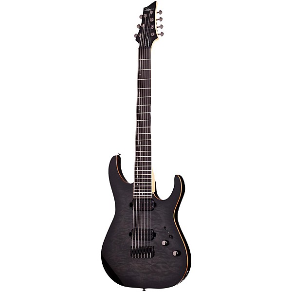 Schecter Guitar Research Banshee-7 7-String Passive Electric Guitar Transparent Black Burst