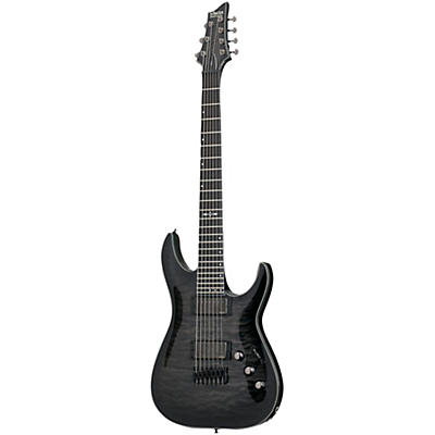 Schecter Guitar Research Hellraiser Hybrid C-7 7-String Electric Guitar Transparent Black Burst for sale